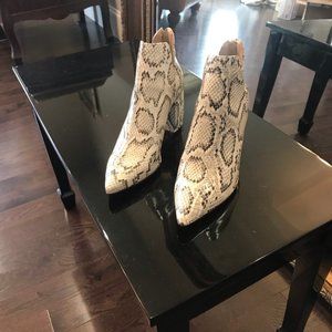 Steve Madden Snake Print Ankle Booties